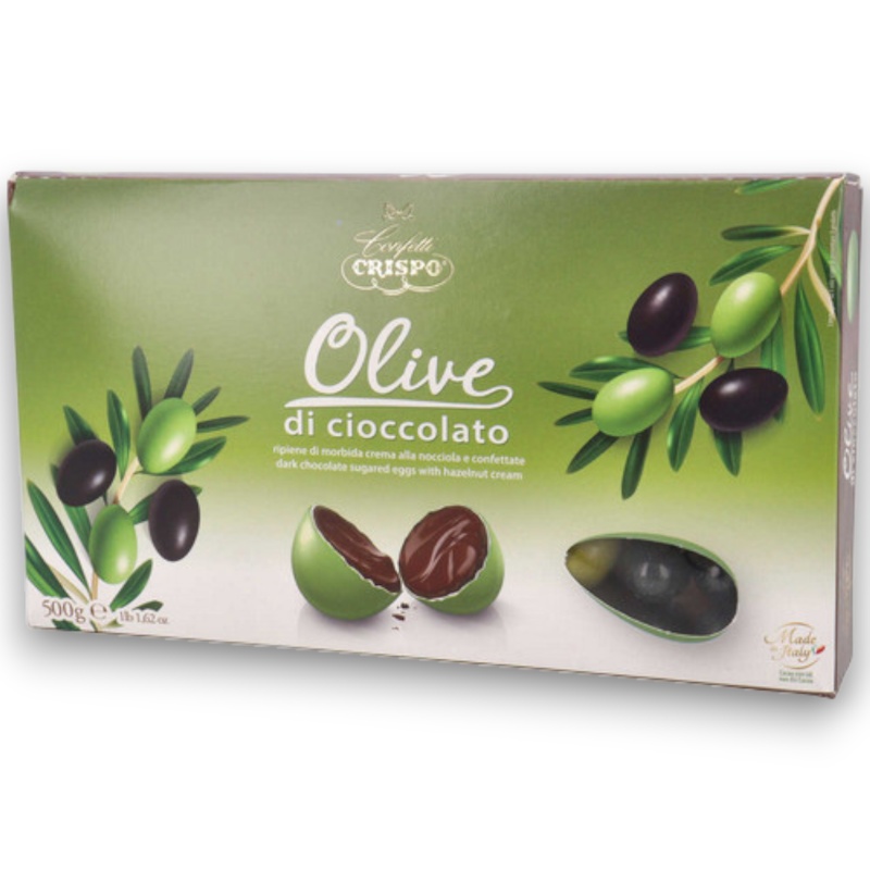 OLIVE DI CIOCCOLATO NERI E VERDI GR 500