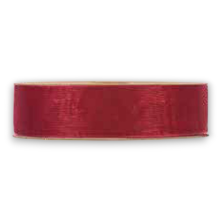 ORGANZA MATT RIBBON  MM 25X20MT BORDEAUX