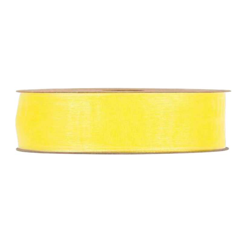 ORGANZA MATT RIBBON  MM 25X20MT GIALLO
