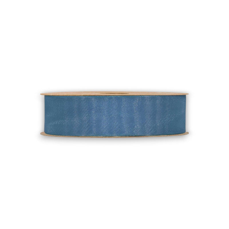 ORGANZA MATT RIBBON  MM 25X20MT SMOKEY BLUE