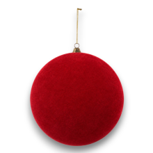 SFERA PLASTICA FLOCCATA  MM.80 RED