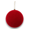 SFERA PLASTICA FLOCCATA  MM.100 RED