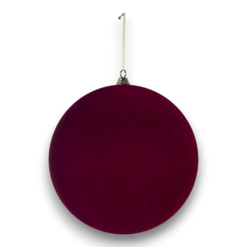 SFERA PLASTICA FLOCCATA  MM.100 BORDEAUX