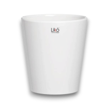 CONE VASE D.13 H 14 WHITE