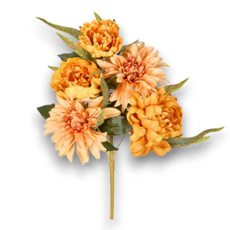FRONTALE PEONIE DALIE  CM.43 YELLOW