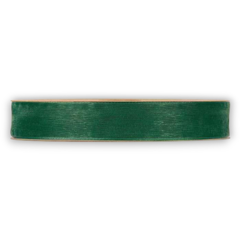 ORGANZA MATT RIBBON  MM 15X50MT DARK GREEN