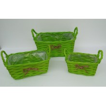 SET 3PZ CESTINO RETTANGOLARE COLORATO