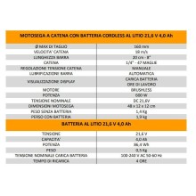 MOTOSEGA A BATTERIA LITIO  CODLESS KVS2000 VOLPI